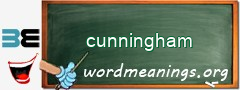 WordMeaning blackboard for cunningham